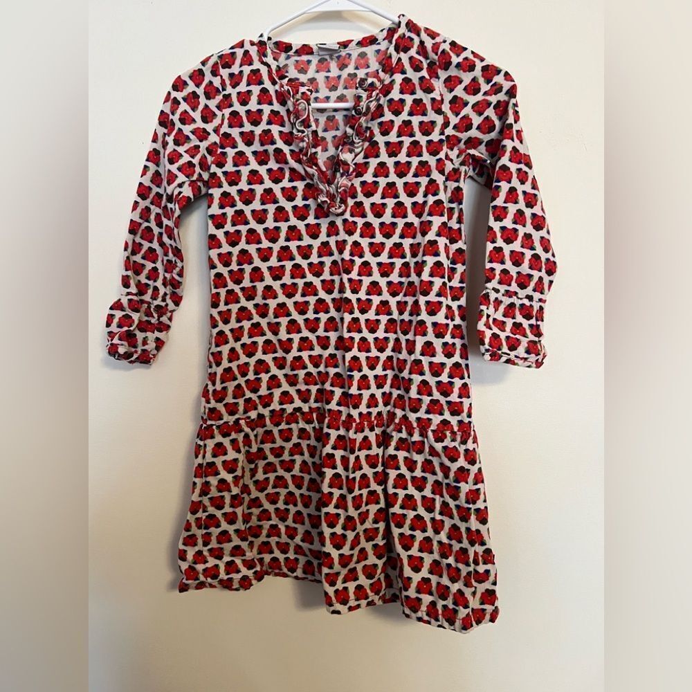 Polarn O. Pyret Red and White Heart Dress